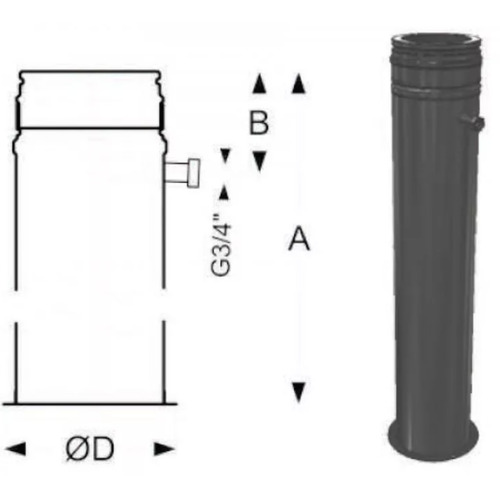 Schiedel Permeter Напольный элемент с отводом конденсата (1000 мм)
