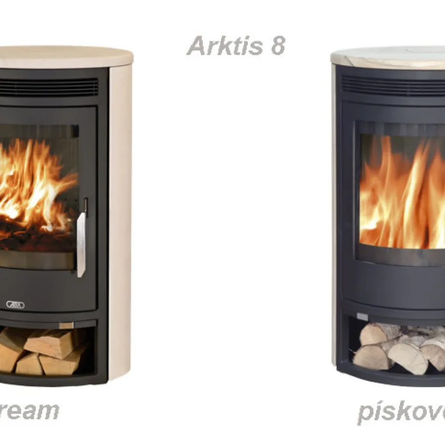 Arktis 8 (черная сталь, мокка крем с верхней плитой)