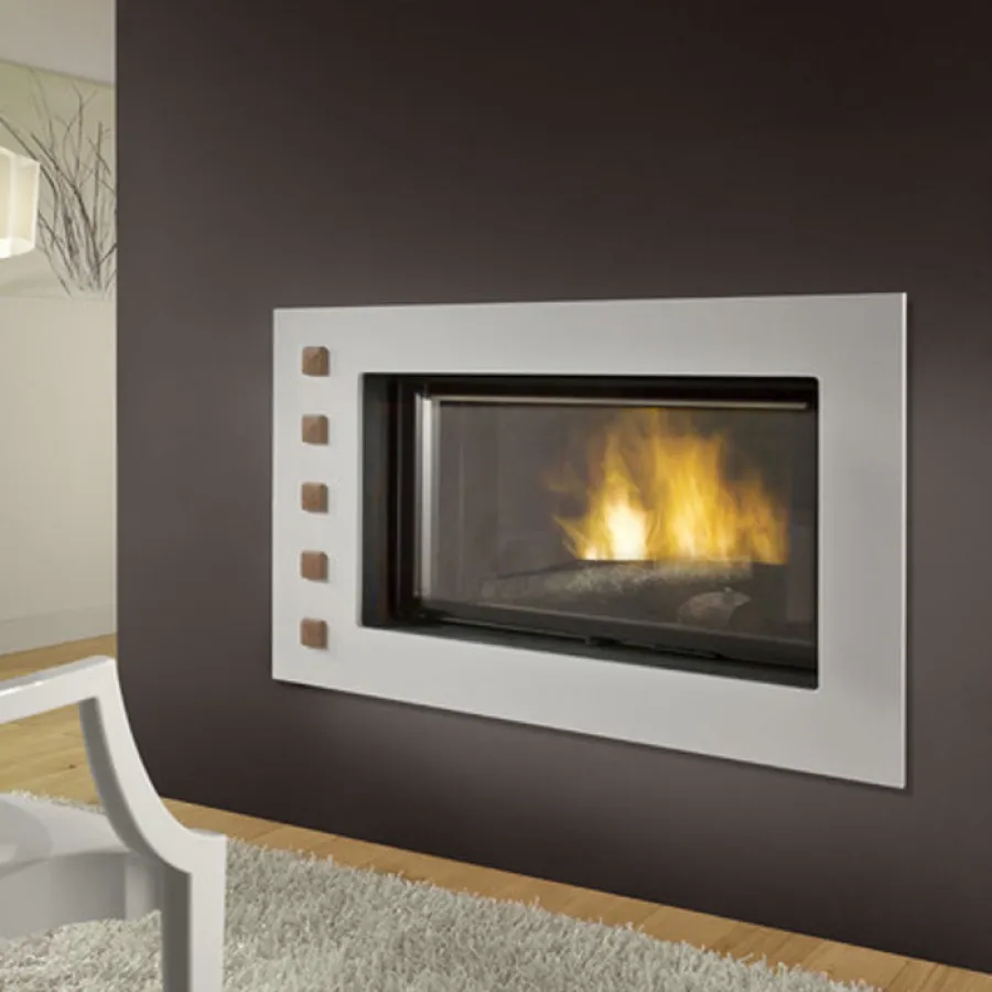Glam white with wood ornament