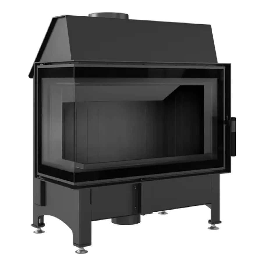 Zibi/L/BS/DECO (угловое стекло слева), черная футеровка