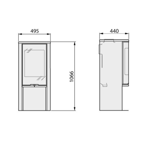 Contura 510 Style, стеклянная дверца фотография - 5