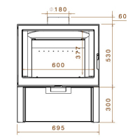 LCI 7 GFR Stove, стекло справа фотография - 3