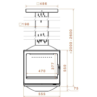 Камин LCI 5 SKY G4, H=2.6 м (Liseo Castiron) фотография - 3