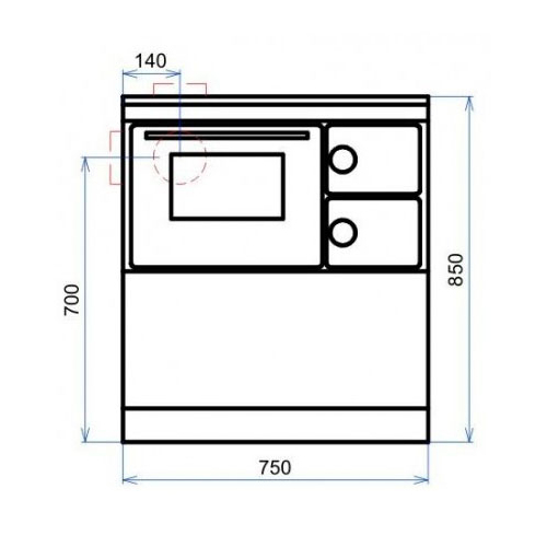 Плита OKONOM75/FIKO DELUXE, левая, белая фотография - 6