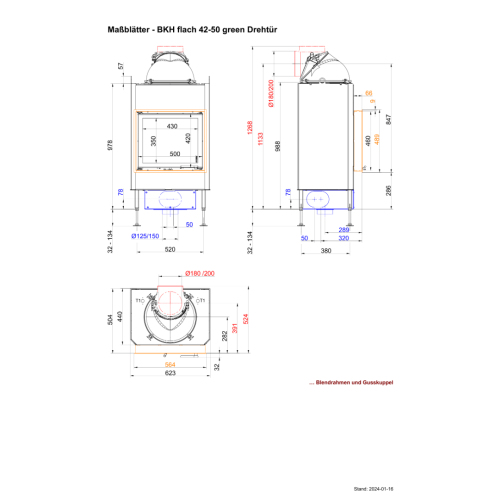 BKH flat 42-50 DT, рама 60 мм (8 кВт) фотография - 