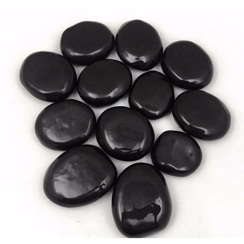 Декоративные керамические камни черные 14 шт фотография - 3