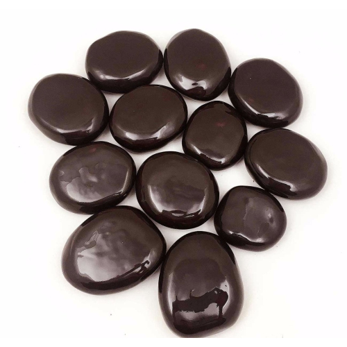 Декоративные керамические камни шоколадные 14 шт