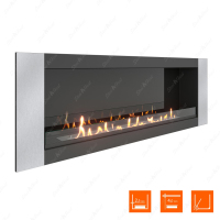 Биокамин SteelHeat LONG-V 1500 фотография - 1