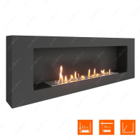 Биокамин SteelHeat WALL 1200 фотография - 1