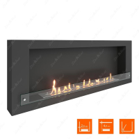 Биокамин SteelHeat WALL 1500 фотография - 3