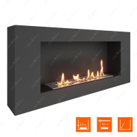 Биокамин SteelHeat WALL 900 фотография - 2