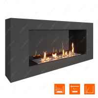 Биокамин SteelHeat WALL 900 фотография - 4