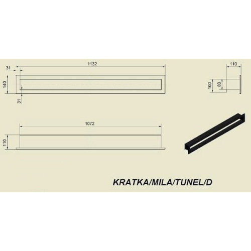 Люфт угловая стандарт графитовая 60 (LUFT/NS/60/45S/G/SF) фотография - 2