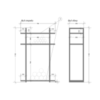 Дровница лофт для камина/печи SafaMaster  D760-1BK фотография - 2